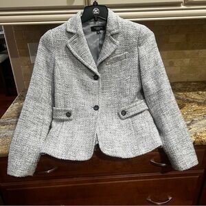 Talbots Women's Classic Gray Tweed Blazer